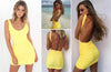 Image of Sexy Backless Summer Dress | Slim Short Pencil Bandage Club Party Dresses | Casual Beach Mini