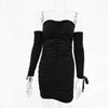 Image of Women Autumn Winter Bandage Dress Women | Off Shoulder Long Sleeve Slim