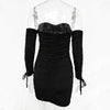 Image of Women Autumn Winter Bandage Dress Women | Off Shoulder Long Sleeve Slim