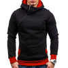 Image of 2018 Men's Hoodie Oblique Zipper Solid Color Hoodies