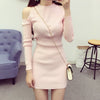 Image of Women Knit Pullover Sweater | New Long Sleeve Strapless Sexy Women Short Knit Dress