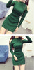 Image of Women Knit Pullover Sweater | New Long Sleeve Strapless Sexy Women Short Knit Dress