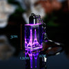 Image of Laser Engraved Tower Crystal Decorative Cube | Variable Colour LED Lighting Miniature