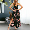 Image of Sexy Lace Up V Neck Women Maxi Dresses Summer Split | Backless Beach Long