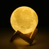 Image of Rechargeable 3D Lights Print Moon Lamp | 2 Color Change Touch Switch Moon Light Bedroom