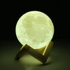 Image of Rechargeable 3D Lights Print Moon Lamp | 2 Color Change Touch Switch Moon Light Bedroom