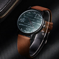 Miler watch leather quartz men watches | Mathematical formulas print