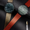 Image of Miler watch leather quartz men watches | Mathematical formulas print