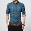 Image of Men's Clothes Slim Fit Men Long Sleeve Shirt