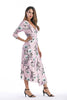 Image of Floral Summer Women Dress 2018 | V-neck Seven-Point Sleeves Long Dress Female